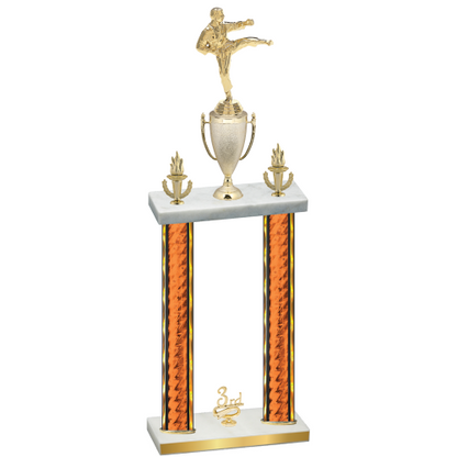 Double Orange Glacier Third Place Karate Trophy