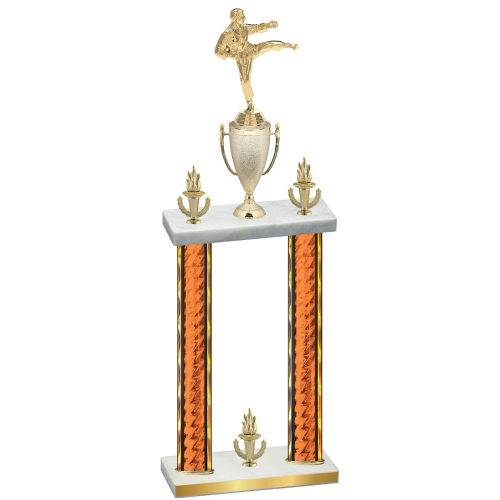 Double Orange Glacier Victory Karate Trophy