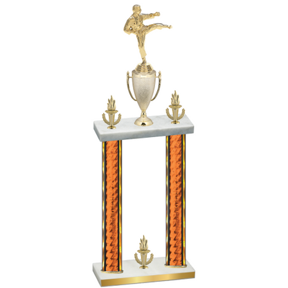 Double Orange Glacier Victory Karate Trophy