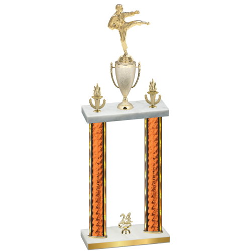 Double Orange Glacier Year Karate Trophy