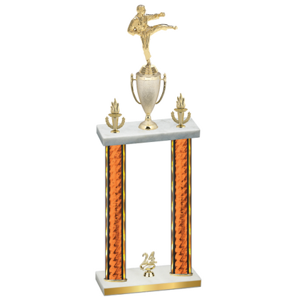 Double Orange Glacier Year Karate Trophy