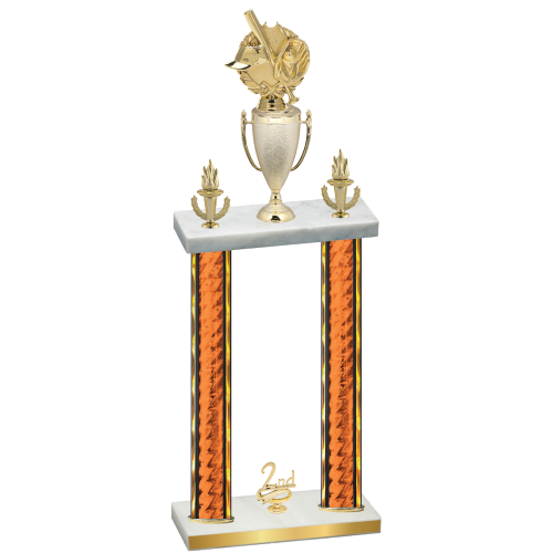 Double Orange Glacier Second Place Baseball Trophy