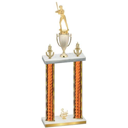 Double Orange Glacier Third Place Softball Trophy