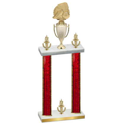 Double Red Glacier Victory Soccer Trophy