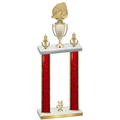 Double Red Glacier Year Soccer Trophy