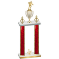 Double Red Glacier Third Place Rugby Trophy