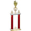 Double Red Glacier Third Place Rugby Trophy