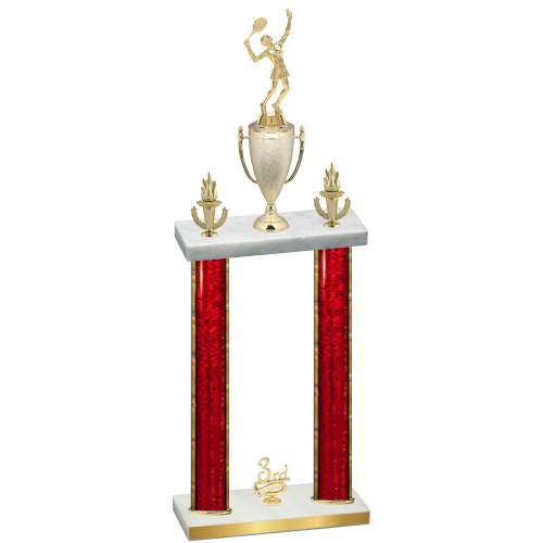 Double Red Glacier Third Place Tennis Trophy
