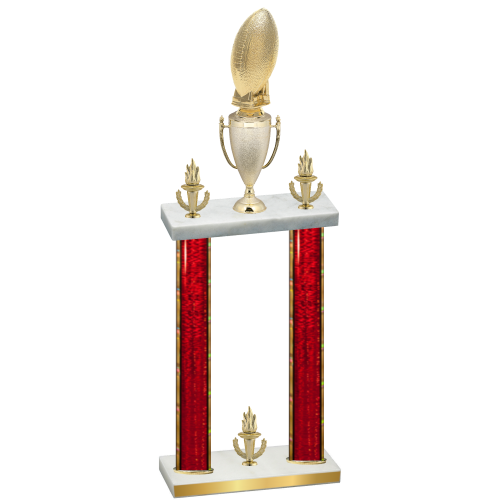 Double Red Glacier Victory Football Trophy