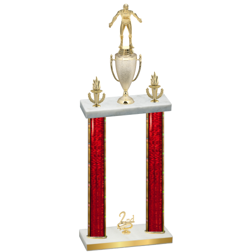 Double Red Glacier Second Place Wrestling Trophy