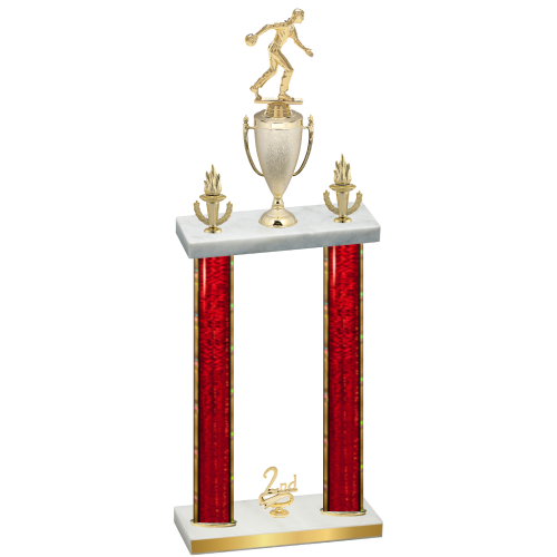 Double Red Glacier Second Place Bowling Trophy