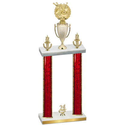 Double Red Glacier Year Bowling Trophy