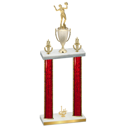 Double Red Glacier First Place Volleyball Trophy