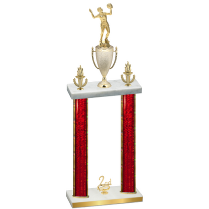 Double Red Glacier Second Place Volleyball Trophy