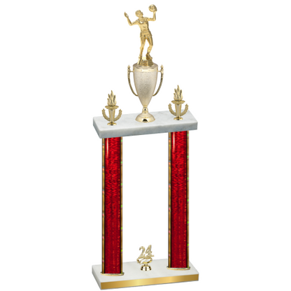 Double Red Glacier Year Volleyball Trophy