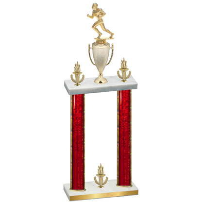Double Red Glacier Victory Football Trophy