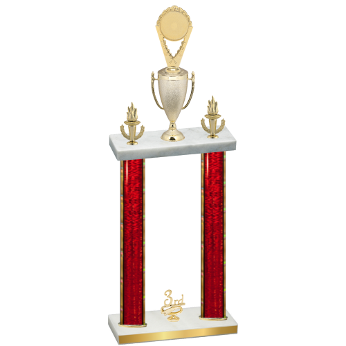 Double Red Glacier Third Place Insert Trophy