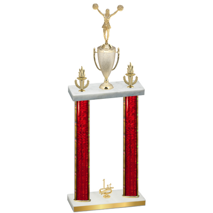 Double Red Glacier First Place Cheerleading Trophy