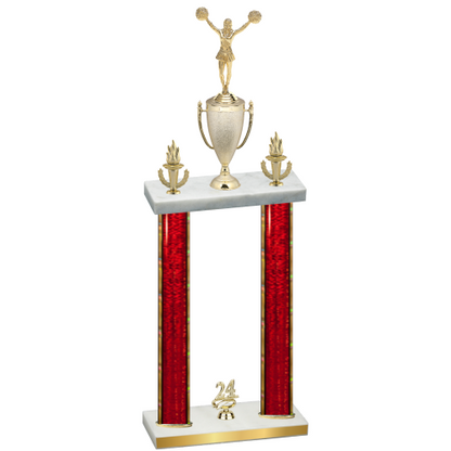 Double Red Glacier Year Cheerleading Trophy