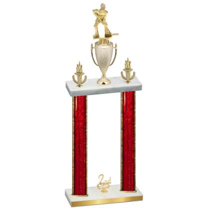 Double Red Glacier Second Place Hockey Trophy