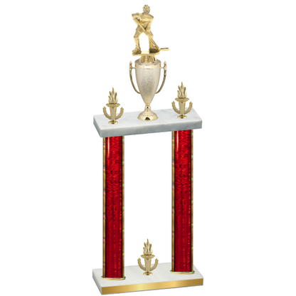 Double Red Glacier Victory Hockey Trophy