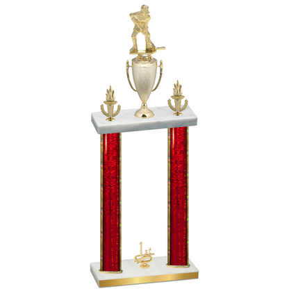Double Red Glacier First Place Hockey Trophy