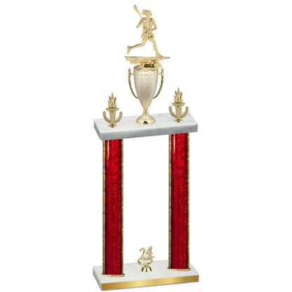 Double Red Glacier Year Lacrosse Trophy