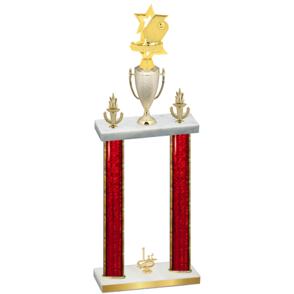 Double Red Glacier First Place Pickleball Trophy