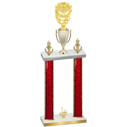 Double Red Glacier First Place Pickleball Trophy
