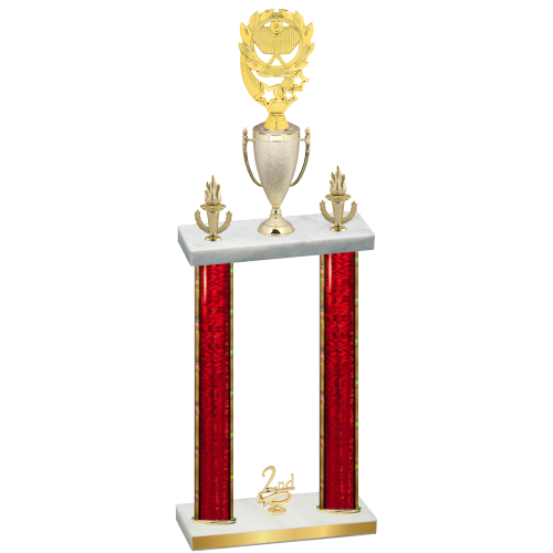 Double Red Glacier Second Place Pickleball Trophy