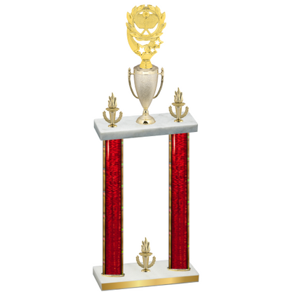 Double Red Glacier Victory Pickleball Trophy