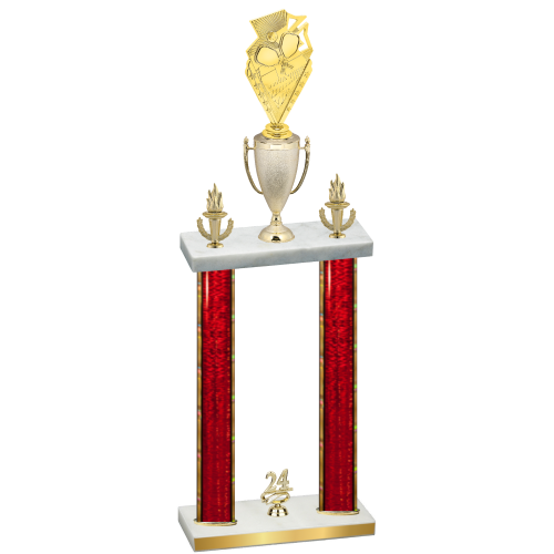 Double Red Glacier Year Pickleball Trophy