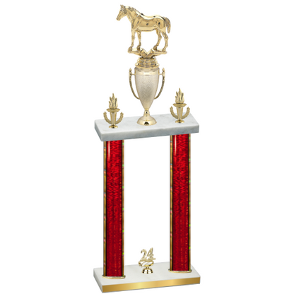 Double Red Glacier Year Horses Trophy