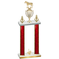 Double Red Glacier First Place Horses Trophy