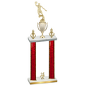 Double Red Glacier Year Basketball Trophy