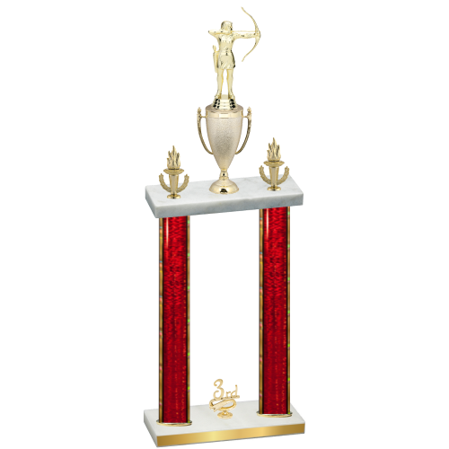 Double Red Glacier Third Place Archery Trophy
