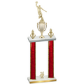 Double Red Glacier Year Basketball Trophy