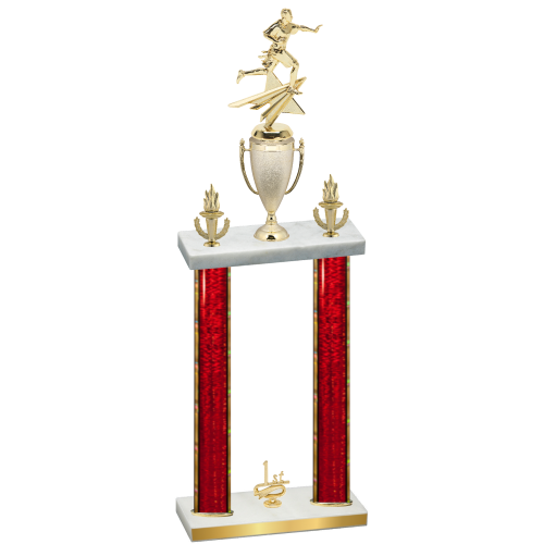 Double Red Glacier First Place Flag Football Trophy