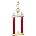 Double Red Glacier Fourth Place Majorette Trophy