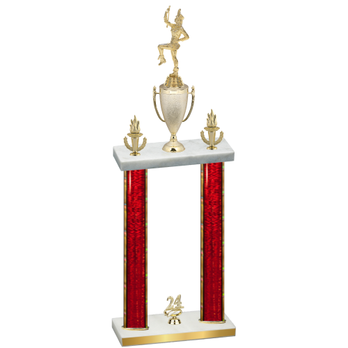 Double Red Glacier Year Majorette Trophy