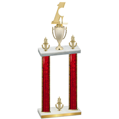 Double Red Glacier Victory Golf Trophy