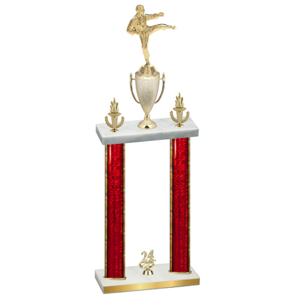Double Red Glacier Year Karate Trophy