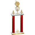 Double Red Glacier Second Place Baseball Trophy