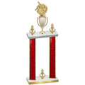 Double Red Glacier Victory Baseball Trophy