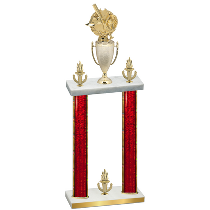 Double Red Glacier Victory Baseball Trophy