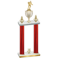 Double Red Carbon Fiber Year Rugby Trophy