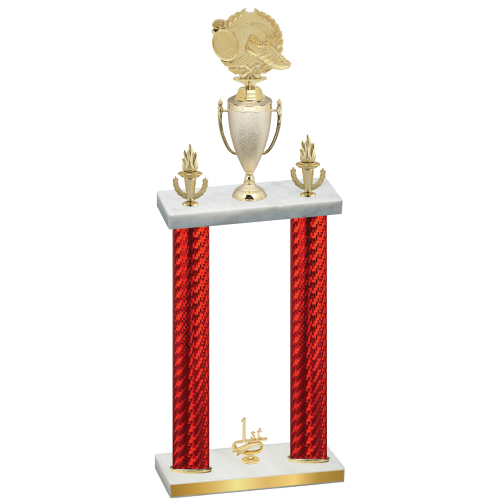 Double Red Carbon Fiber First Place Running Trophy