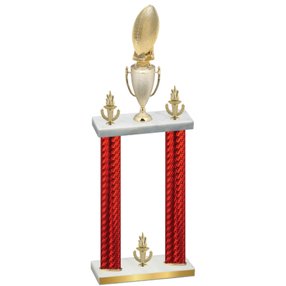 Double Red Carbon Fiber Victory Football Trophy