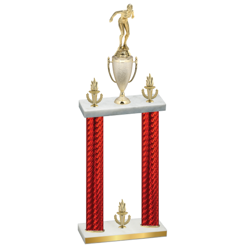 Double Red Carbon Fiber Victory Tennis Trophy
