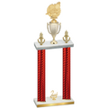 Double Red Carbon Fiber Second Place Swimming Trophy